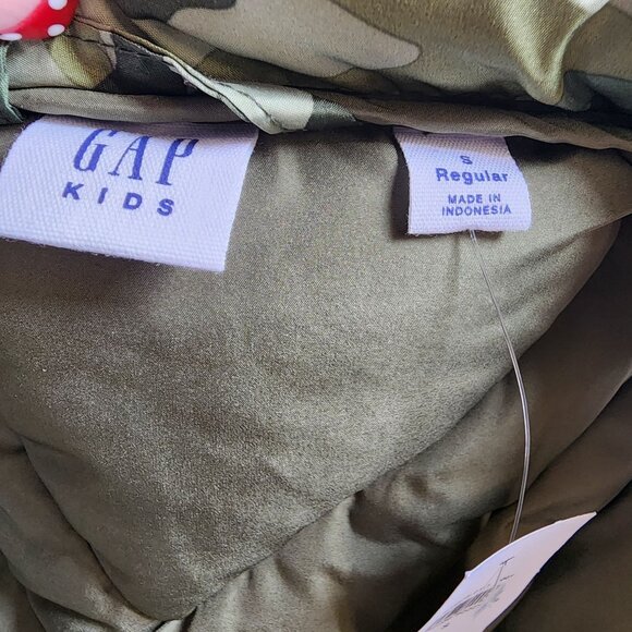 GAP Kids Girls Size Small Camouflage Heart Print Vest Water Resistant Lined NEW - Picture 4 of 11